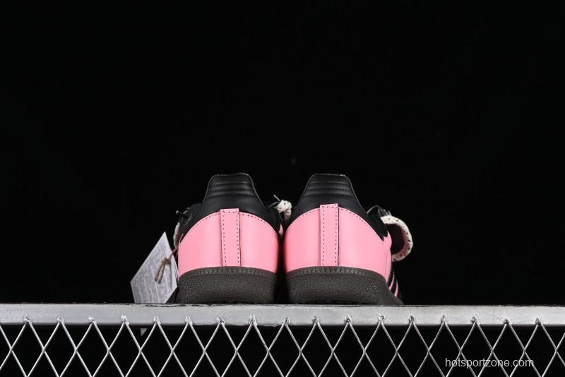Adidas Samba OG B75807 Customized Casual Sneakers with Vibrant Hot Pink and Sweet Black Colorway - B75807