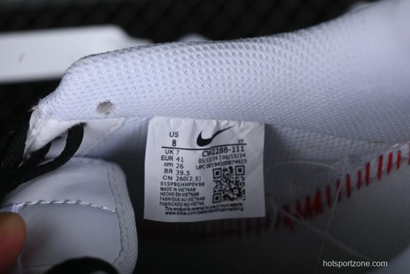 Nike Air Force 1 '07 Low Casual Sneakers with Anime-inspired Blue Spray Paint Design - CW2288-111