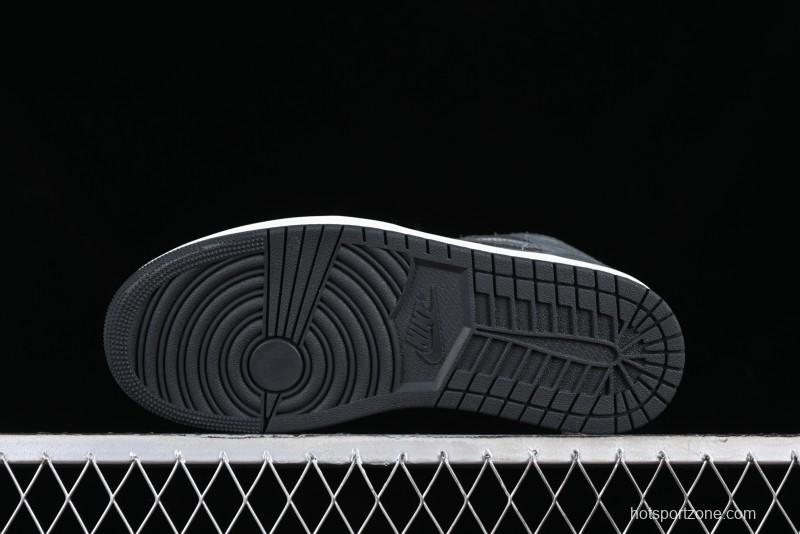 Nike Air Jordan 1 Mid Basketball Shoes in Space Gray - FJ3448-001