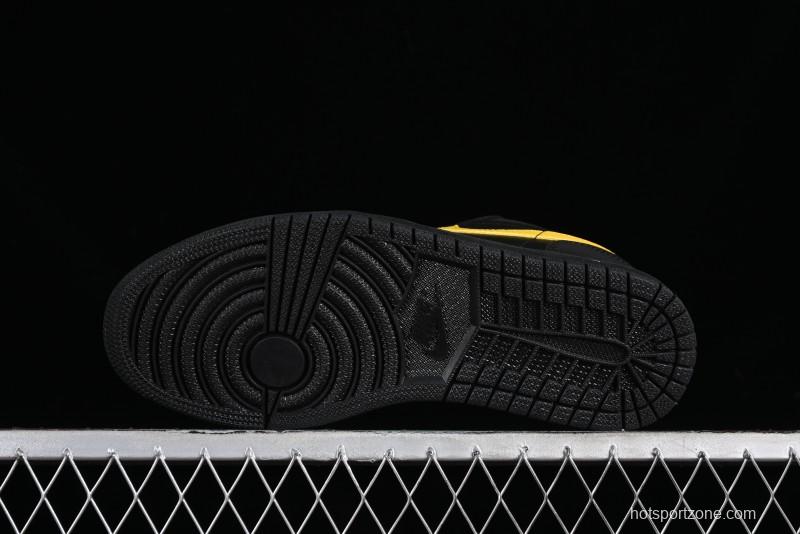 Nike Air Jordan 1 Low AJ1 Black Gold Hook Casual Sneakers - 553558-071
