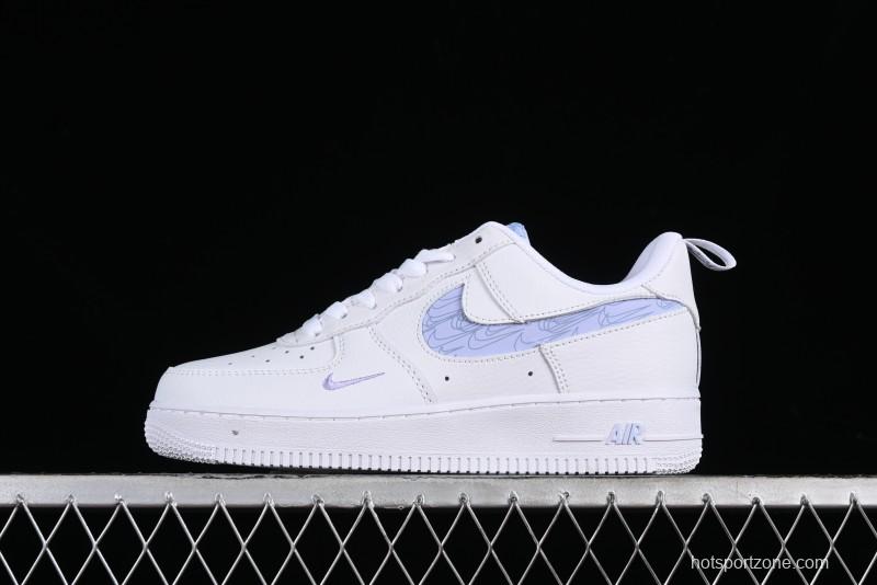Nike Air Force 1 '07 Low Hazy Purple Casual Sneakers with Full-Length Air Solo Cushion - FB8971-800