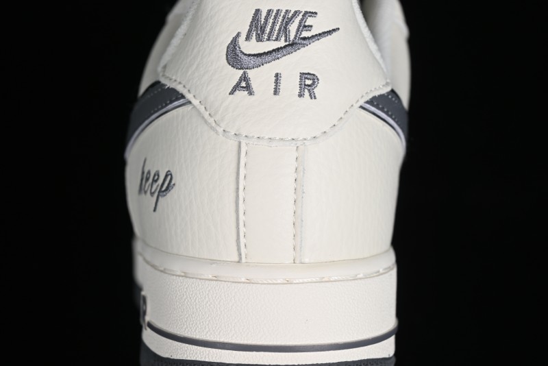 Nike Air Force 1'07 Low "Keep Fresh" Casual Sneakers in Dark Gray with Small Swoosh - BM2023-105