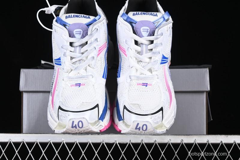 Balenciaga Runner Kith Four Color Retro Casual Sneakers - W3RMU9554