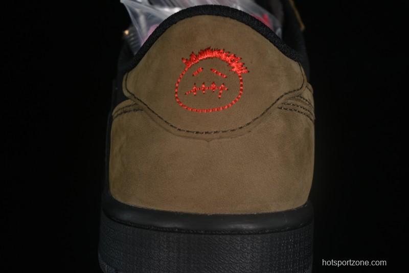 Nike Travis Scott x Air Jordan 1 Low OG AJ1 Reverse Swoosh Sneakers - DM7866-202