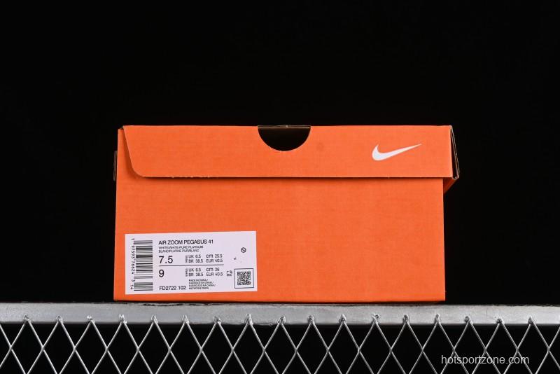 Nike Air Zoom Pegasus 41 Breathable Lightweight Running Shoes with Cushioning - FD2722-102