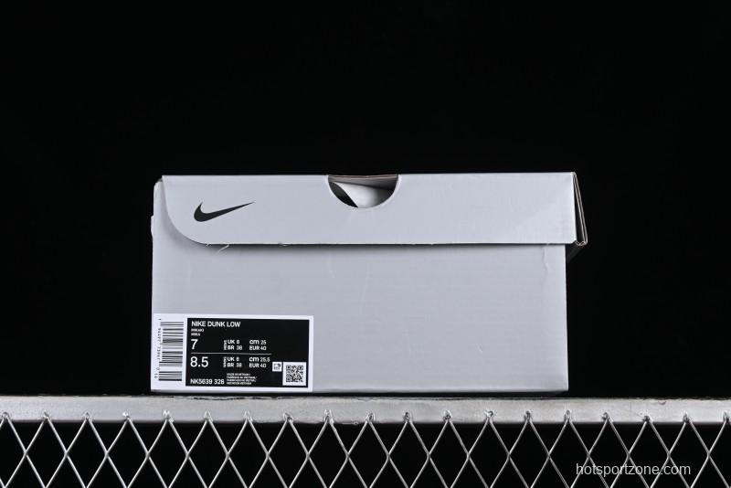 Nike SB Dunk Low Collaboration Three Swooshes Beige Gold Colorway Low-Top Casual Skateboarding Shoes - NK5639-326