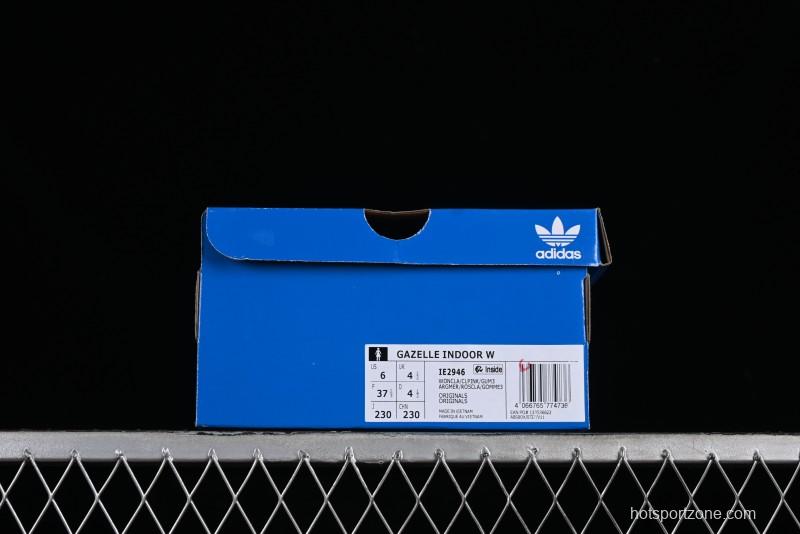 Adidas Originals Gazelle Indoor IE2946 Retro Casual Slip-Resistant Low-Top Skate Shoes