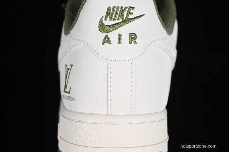 Nike Air Force 1 '07 Low LV Collaboration - Beige Green Double Swoosh Casual Sneakers - XZ6188-003