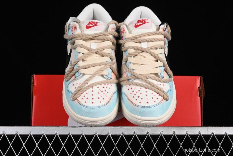 Nike Dunk Low Sky City Dopamine Gradient Sashiko Stitch Hemp Rope SB Low-top Casual Sneakers - DV0834-100