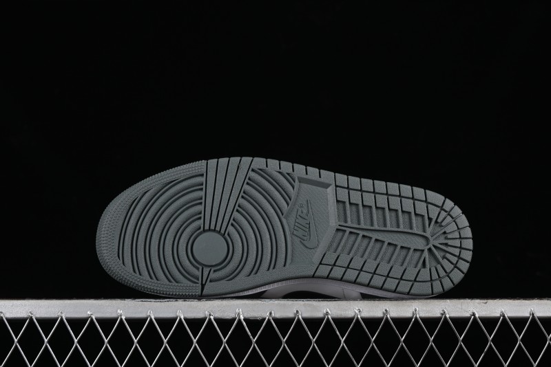 Nike Air Jordan 1 Low AJ1 Black Grey Low-Top Lifestyle Basketball Shoes - 553560-152