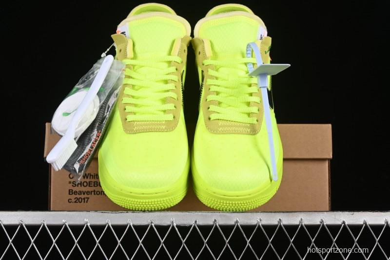 Nike Off White x Air Force 1 Low OW Transparent Yellow Sneakers - AO4606-700