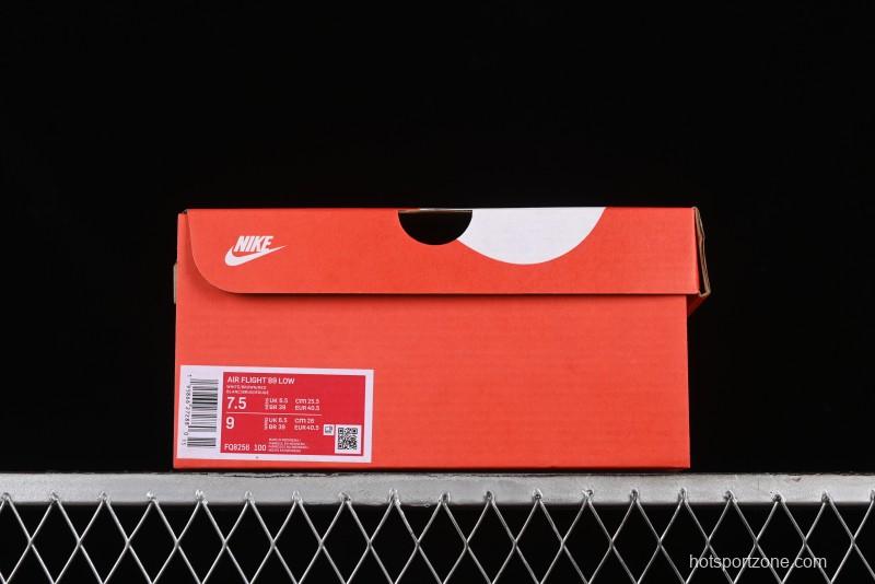 Nike Air Flight 89 Low Basketball Shoes with Air Cushion Technology - FQ8256-100