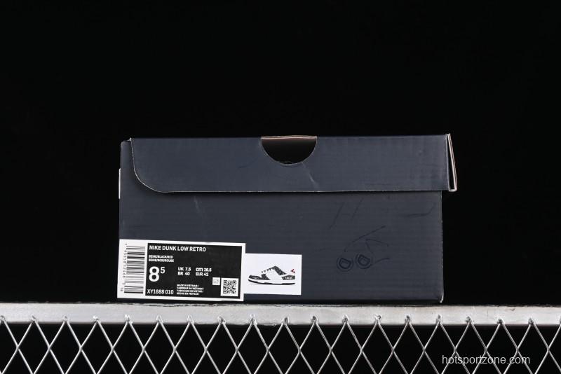 Nike SB Dunk Low Dior Collaboration - Black Grey Pattern Anniversary High-End Custom Low-Top Casual Sneakers - XY1688-010