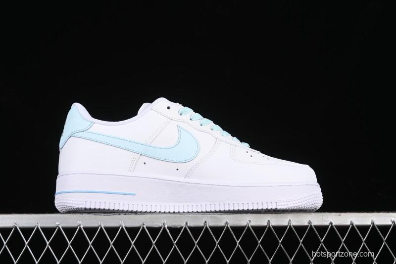Nike Air Force 1 '07 Low Anime LOVE Series White Blue Spray Paint Casual Sneakers - CW2288-111