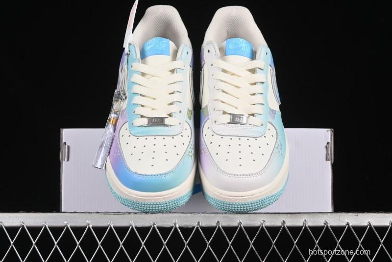 Nike Air Force 1 '07 Low Casual Sneakers "Crystal Dragon Palace" - DB3301-303