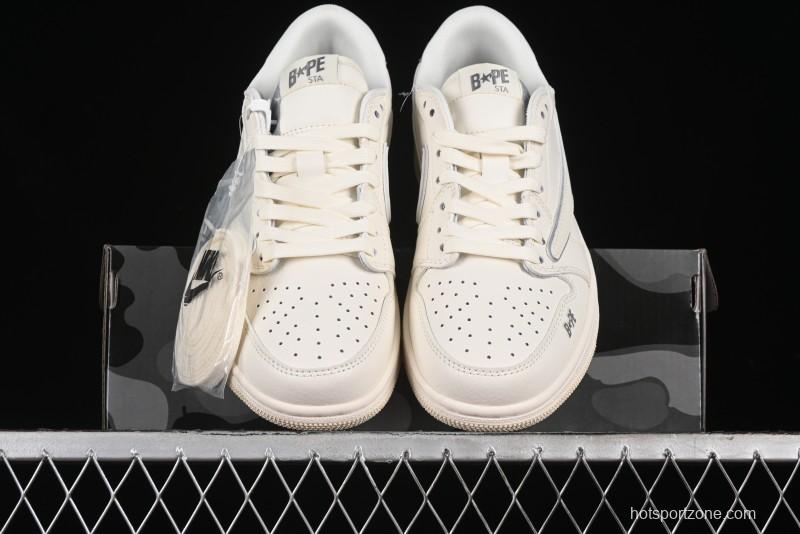 Nike Travis Scott x Fragment Design x Air Jordan 1 Low OG SP AJ1 Bape Collaboration - LJ5188-012