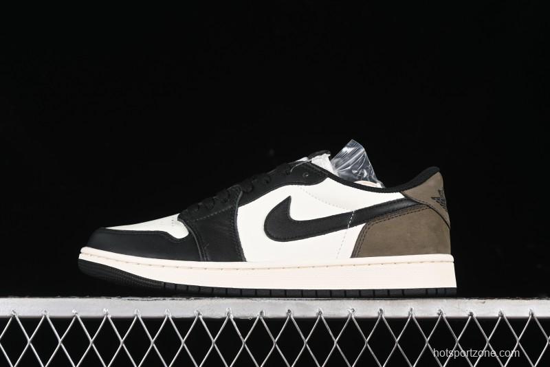 Nike Air Jordan 1 Low AJ1 Retro Basketball Shoes with Mocha Suede Accents - CZ0790-102