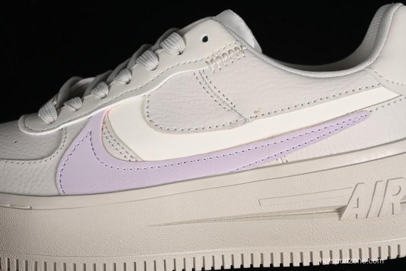 Nike Air Force 1 PLT AF ORM Triple White Low Top Casual Sneakers - DJ9946-108