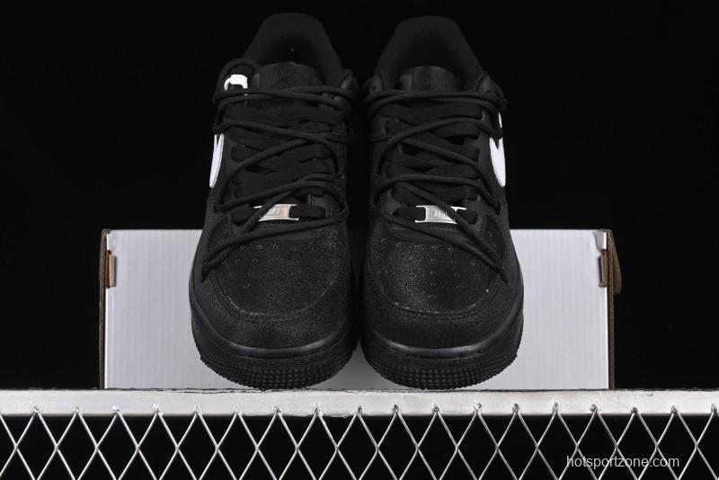 Nike Air Force 1 '07 Low White Black Starry Full Diamond Lace-Up Low-Top Casual Sneakers - ZH0316-032