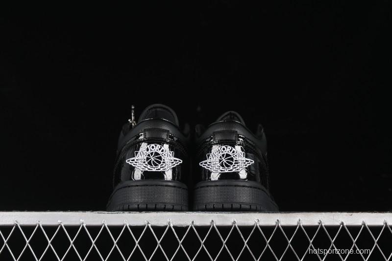 Nike Air Jordan 1 Low "Black Croc" Casual Sneakers - HJ7743-010