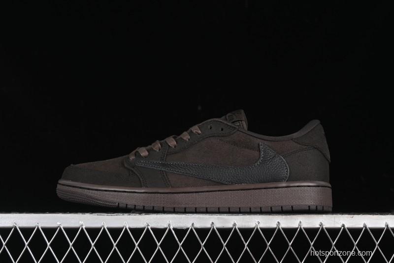 Nike Travis Scott x Air Jordan 1 Low OG AJ1 Collaboration Reverse Swoosh Sneakers - DM7866-202