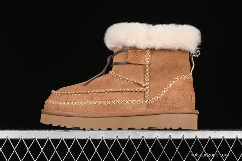 UGG Classic Mini Alpine Genuine Leather Warm and Versatile Snow Boots - 1158251
