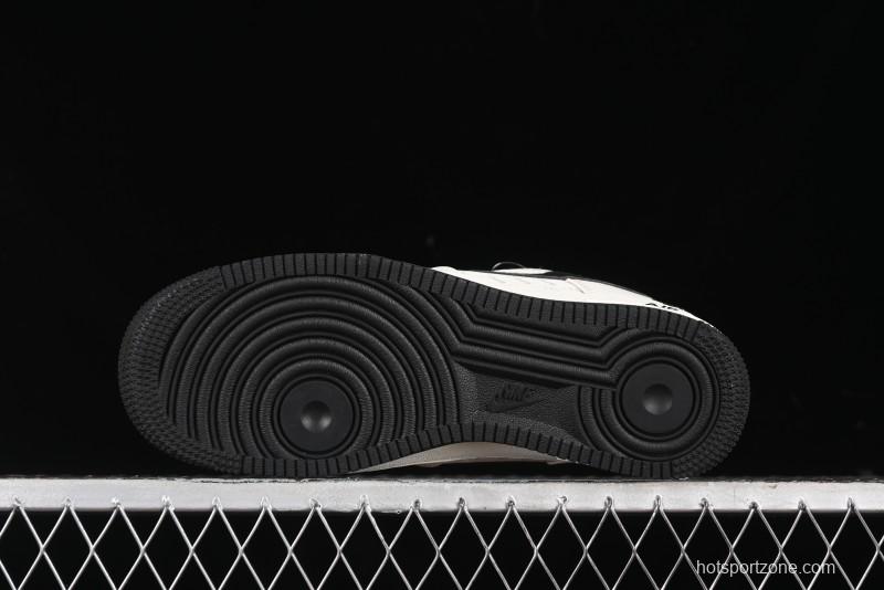 Nike Air Force 1 '07 Low Stussy Collaboration - White Black Low-Top Casual Sneakers - XZ3328-001