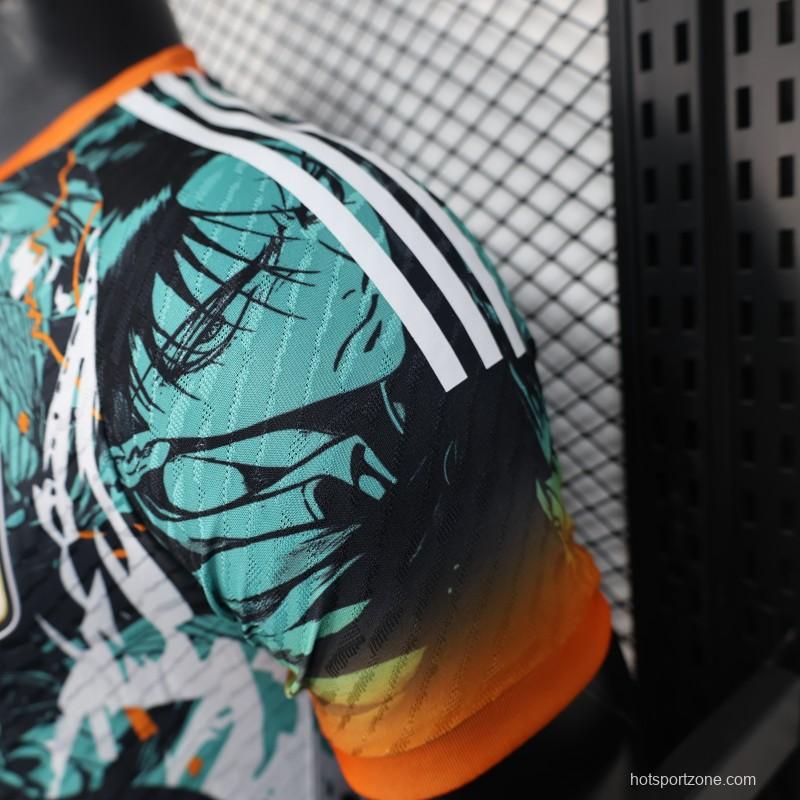Player Version 2025 Japan Teal with Anime Warrior Jersey