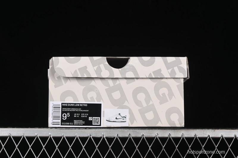 Nike SB Dunk Low The North Face Collaboration - Pig Leather Green Swoosh Anniversary Custom Low-Top Casual Skate Shoes - DQ1098-511