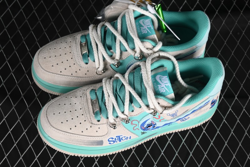 Nike Air Force 1 '07 Low x Stitch Casual Lace-Up Sneakers - DZ1328-222