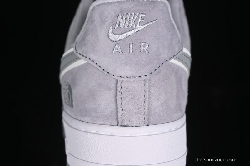 Nike Air Force 1 '07 Low The North Face Collaboration - Silver Grey Pigskin Sneakers - KK3333-004