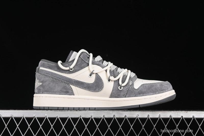 Nike Air Jordan 1 Low Retro Basketball Shoes with Custom Bear Collaboration - SJ9950-018