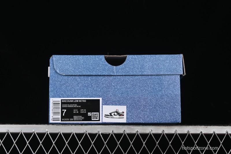 Nike SB Dunk Low Levi's Collaboration - Black Printed Denim Anniversary Customized Low-Top Casual Sneakers - XX2025-109