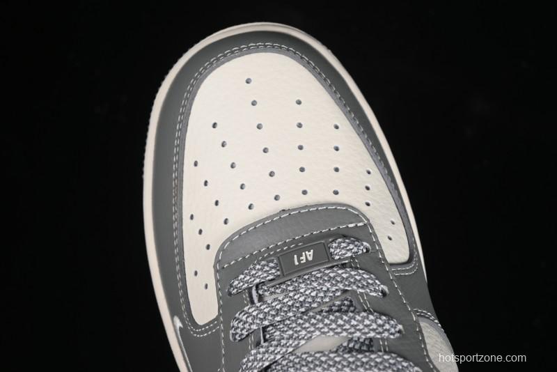 Nike Air Force 1 '07 Low Stussy Collaboration - Premium Gray Low-Top Casual Sneakers - BB5353-512