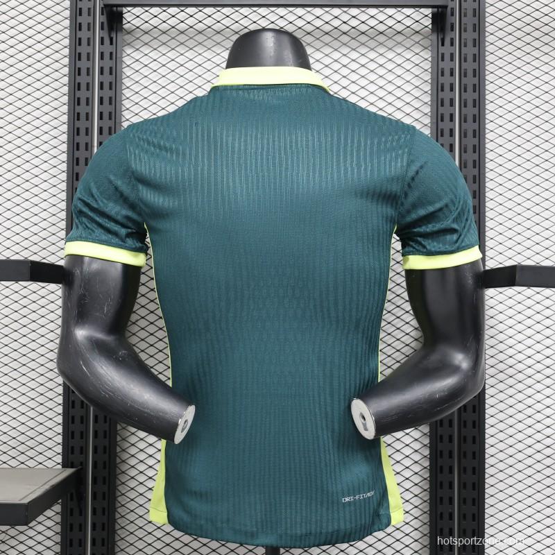 Player Version 25/26 FC Barcelona Dark Green with Neon Yellow Trim Jersey