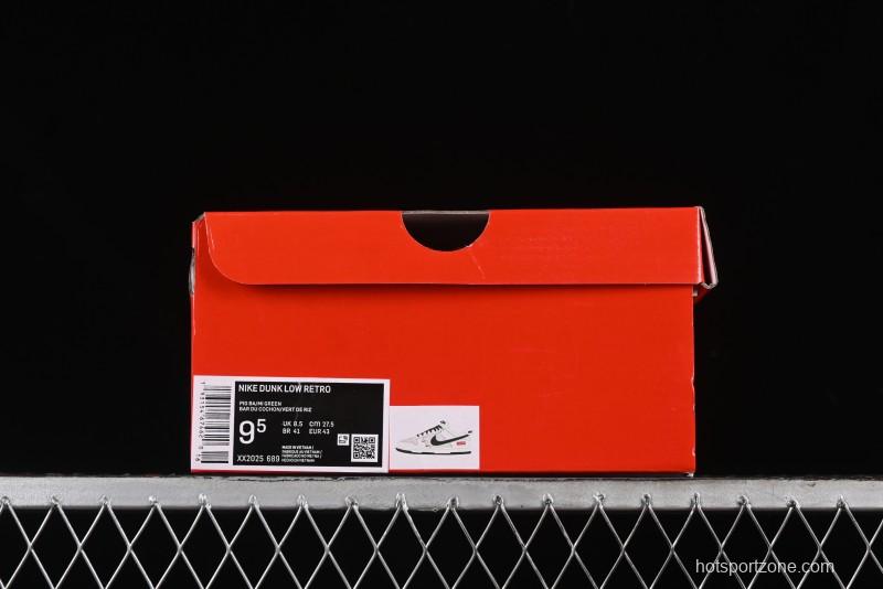 Nike SB Dunk Low Supreme Collaboration - Double Swoosh Beige Dark Green Anniversary High-End Custom Low-Top Casual Skate Shoes - XX2025-689