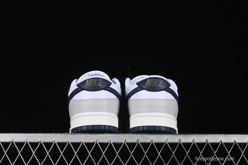 Nike Dunk Low SB Casual Sneakers in Photon Dust and White with Obsidian Accents - HF4299-001