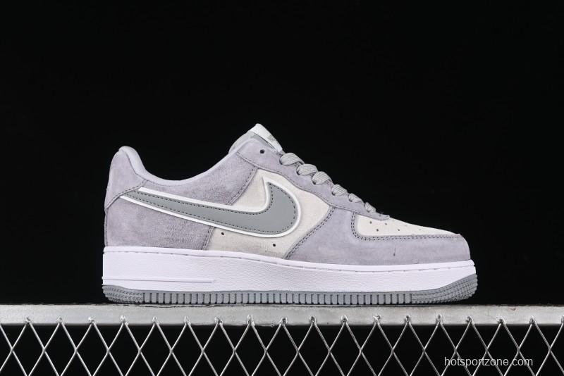 Nike Air Force 1 '07 Low The North Face Collaboration - Silver Grey Pigskin Sneakers - KK3333-004