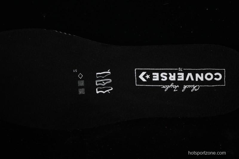 Converse Chuck 70s High Top Canvas Sneakers with Fur Lining in Black & White - A13863C