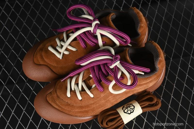 Alexander McQueen Flexion Retro Sneakers in Brown/Suede with Anatomical Design - 2024s