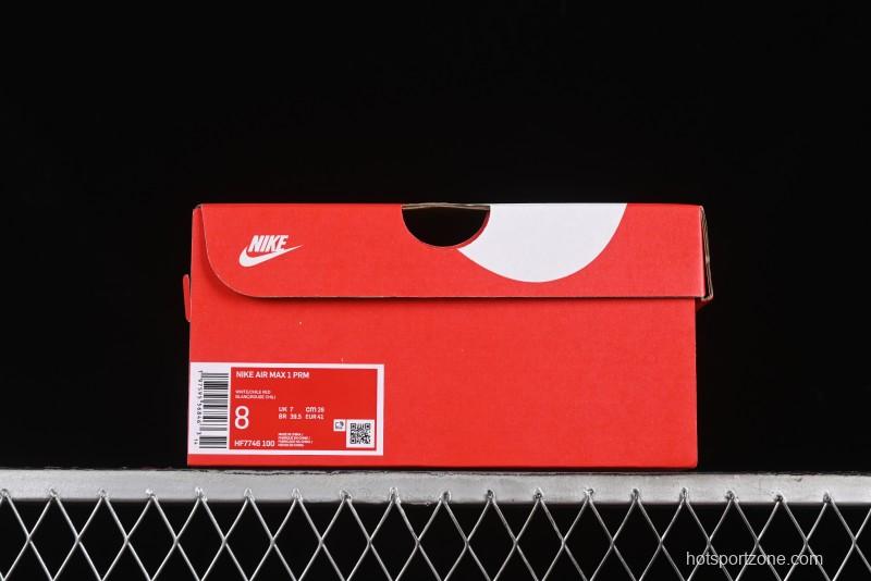 Nike Air Max 1 Retro Running Shoes with Half-Sole Air Cushion - HF7746-100