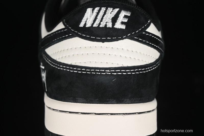 Nike SB Dunk Low Stussy Collaboration - Black Wukong Anniversary High-End Custom Low-Top Casual Sneakers - XX2025-555