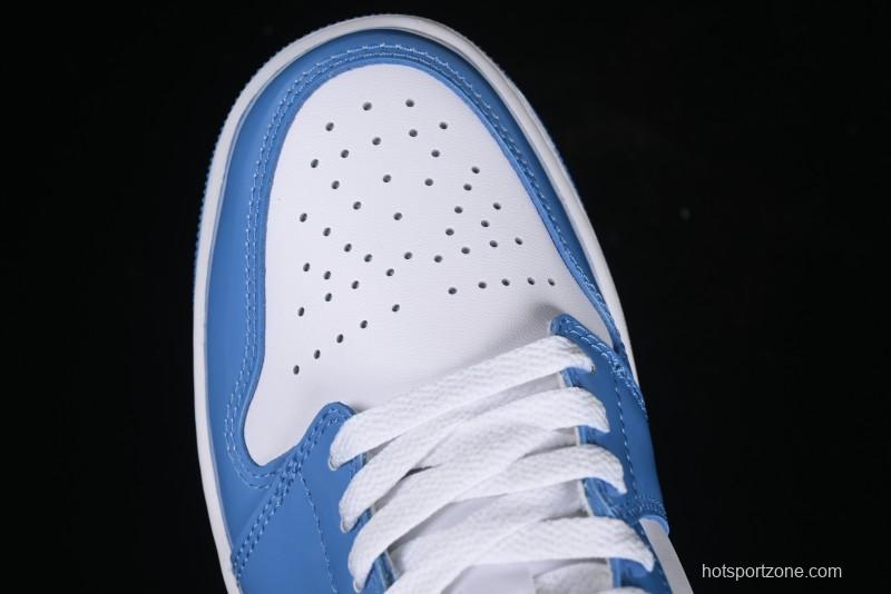 Nike Air Jordan 1 Low AJ1 Patent Leather Blue Casual Sneakers - FZ2138-114