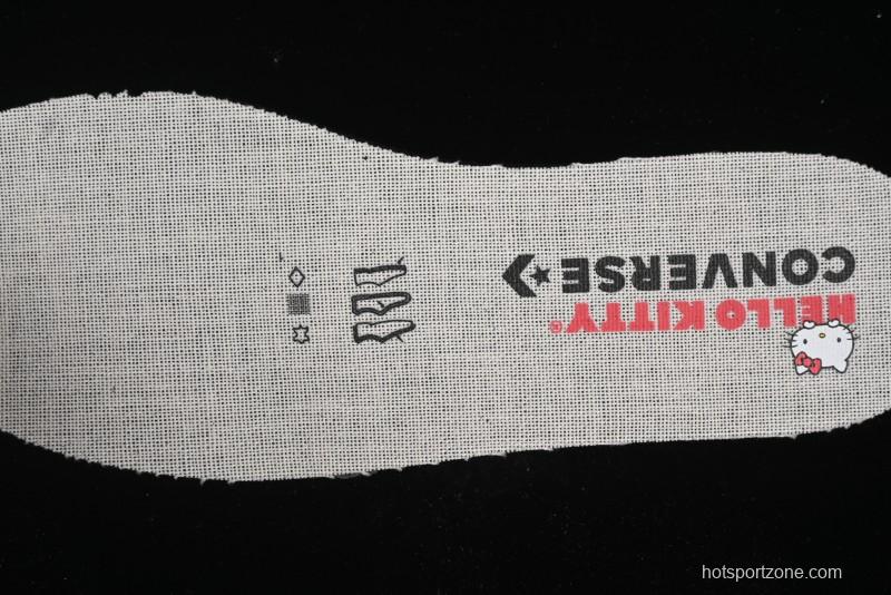 Converse One Star Hello Kitty Collaboration Low-Top Casual Sneakers with Embroidered Bow - 362940C