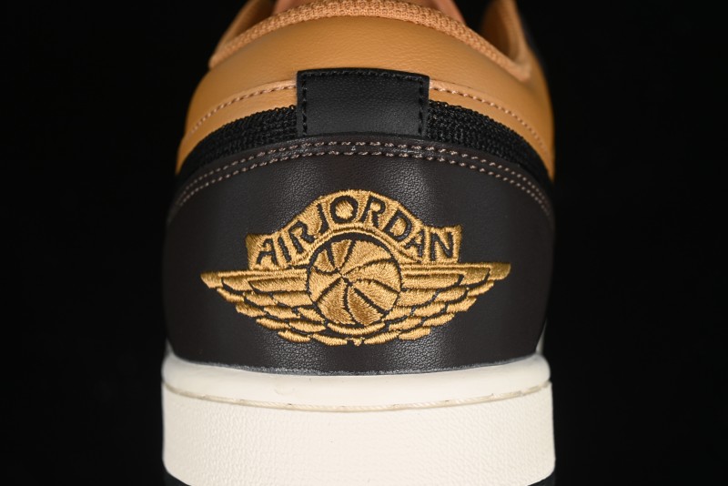 Nike Air Jordan 1 Low Flax/Baroque Brown Casual Basketball Shoes - HQ3603-201