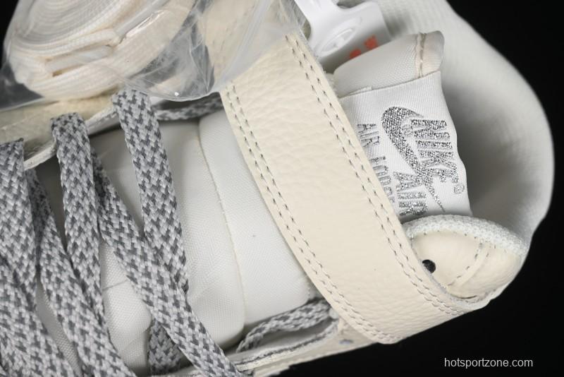 Nike Air Force 1 '07 Mid Casual Sneakers in Light Grey with 3M Reflective Details and Crystal Outsole - XL0236-232