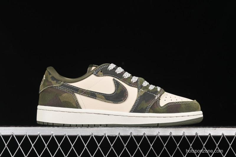 Nike Air Jordan 1 Low OG SP Travis Scott x Fragment Design Collaboration Sneakers - CH6336-014