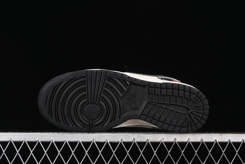 Nike SB Dunk Low Levi's Collaboration - Black Printed Denim Anniversary Customized Low-Top Casual Sneakers - XX2025-109