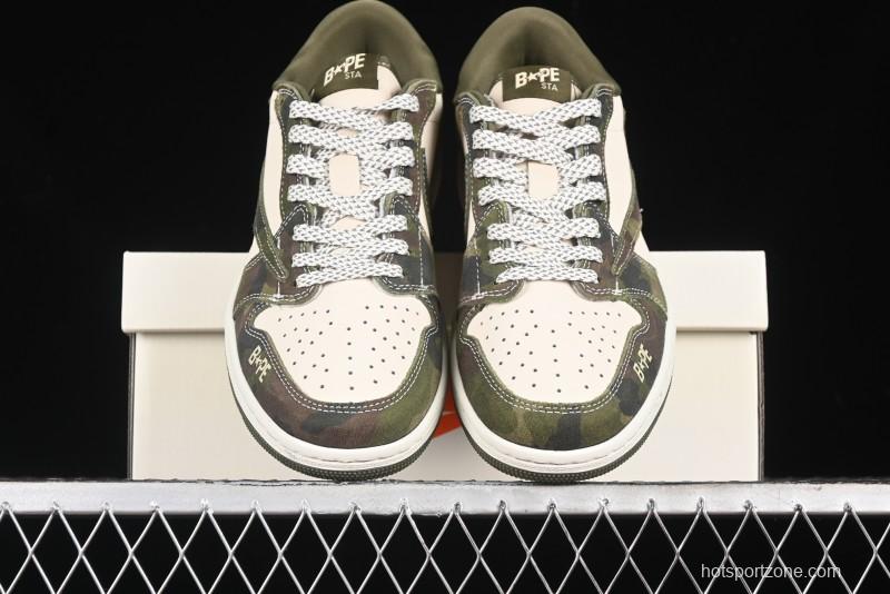 Nike Air Jordan 1 Low OG SP Travis Scott x Fragment Design Collaboration Sneakers - CH6336-014