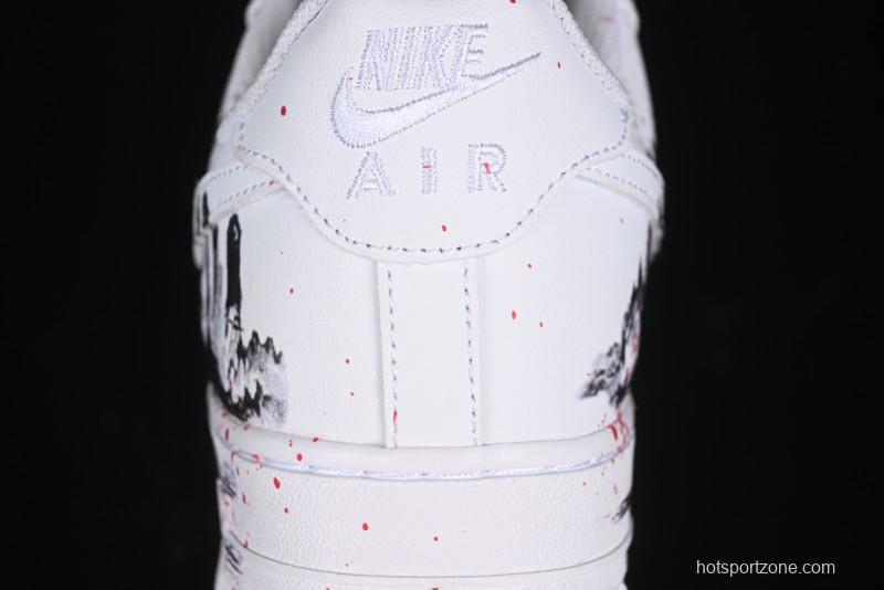 Nike Air Force 1 '07 Low Black Myth Wukong Custom Spray-Painted Gift Box Low-Top Casual Sneakers - ZH0316-045
